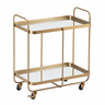 Carrinho de Bebidas Retangular Dourado – Design Decorativo de Luxo para Sala, Chá Bar e Área Gourmet - 1