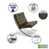Poltrona Premium Barcelona Inox Couro Natural Marrom - 2