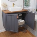 Ver imagem 2 de Gabinete de Banheiro Alure com Cuba 60cm Titanium/freijo - Mgm