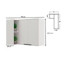 Ver imagem 3 de Armário de Cozinha Modulado Alpha 2505 Canto Reto C/ 2 Portas 94cm Cinza - Carraro
