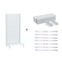 Ver imagem 1 de Gondola Parede 170 Amapa Flex Inicial Branco 7 band PE Transparente - Amapá