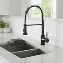 Ver mais imagens de Torneira Gourmet Monocomando Cozinha Mesa Duplo Jato Flexível Aço Escovado Me17b