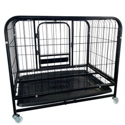 Gaiola Cao Pet Gato Cachorro Canil Pet Shop Animal de Estimaçao Bandeja Removivel Transporte Rodinha - 9