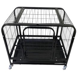 Gaiola Cao Pet Gato Cachorro Canil Pet Shop Animal de Estimaçao Bandeja Removivel Transporte Rodinha - 4