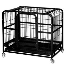 Gaiola Cao Pet Gato Cachorro Canil Pet Shop Animal de Estimaçao Bandeja Removivel Transporte Rodinha - 5
