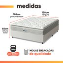 Ver imagem 4 de Cama Box Casal Colchão Molas Ensacadas Granville com Pillow Probel Branco
