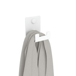 Gancho de Parede Toalha Cabide Banheiro Branco ELG - 6
