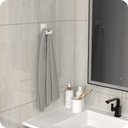 Ver imagem 2 de Gancho de Parede Toalha Cabide Banheiro Branco ELG