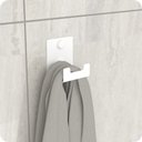 Ver imagem 1 de Gancho de Parede Toalha Cabide Banheiro Branco ELG