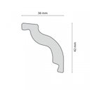 Ver imagem 2 de Kit 30m Linear Roda Teto Perfil de Poliestireno M50 Branco Homestar