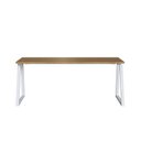 Ver imagem 1 de Mesa Escrivaninha Home Office Concept 160cm Industrial Artesano Nogal e Branco Marrom