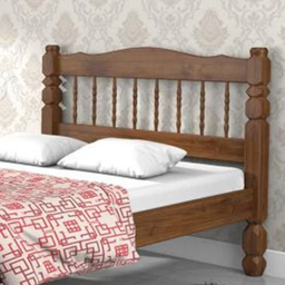 Cama Casal Madeira Maciça Palmo - Castanho - 5