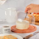 Ver imagem 3 de Queijeira de Madeira Redonda Porta Bolo Tampa Acrílico 22cm Essence Domama Eucalipto