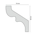 Ver imagem 2 de Kit 30m Linear Roda Teto Perfil de Poliestireno S80 Branco Homestar