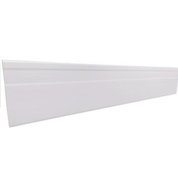Kit com 10 Barras Rodapé de Pvc 7cm X 15mm X 2,40m Master Bariri 24m - 1