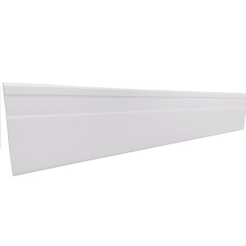 Kit com 10 Barras Rodapé PVC Liso 7cmX15mmX2,40m com 24m linear