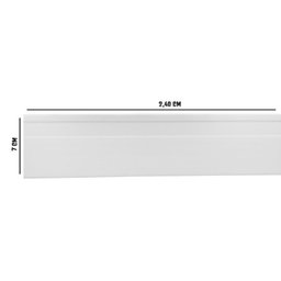 Kit com 10 Barras Rodapé de Pvc 7cm X 15mm X 2,40m Master Bariri 24m - 2