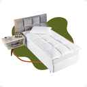 Ver mais imagens de Pillow Top Protetor de Colchão Luxuosa Superficie de Sono Mais Macio Conforto