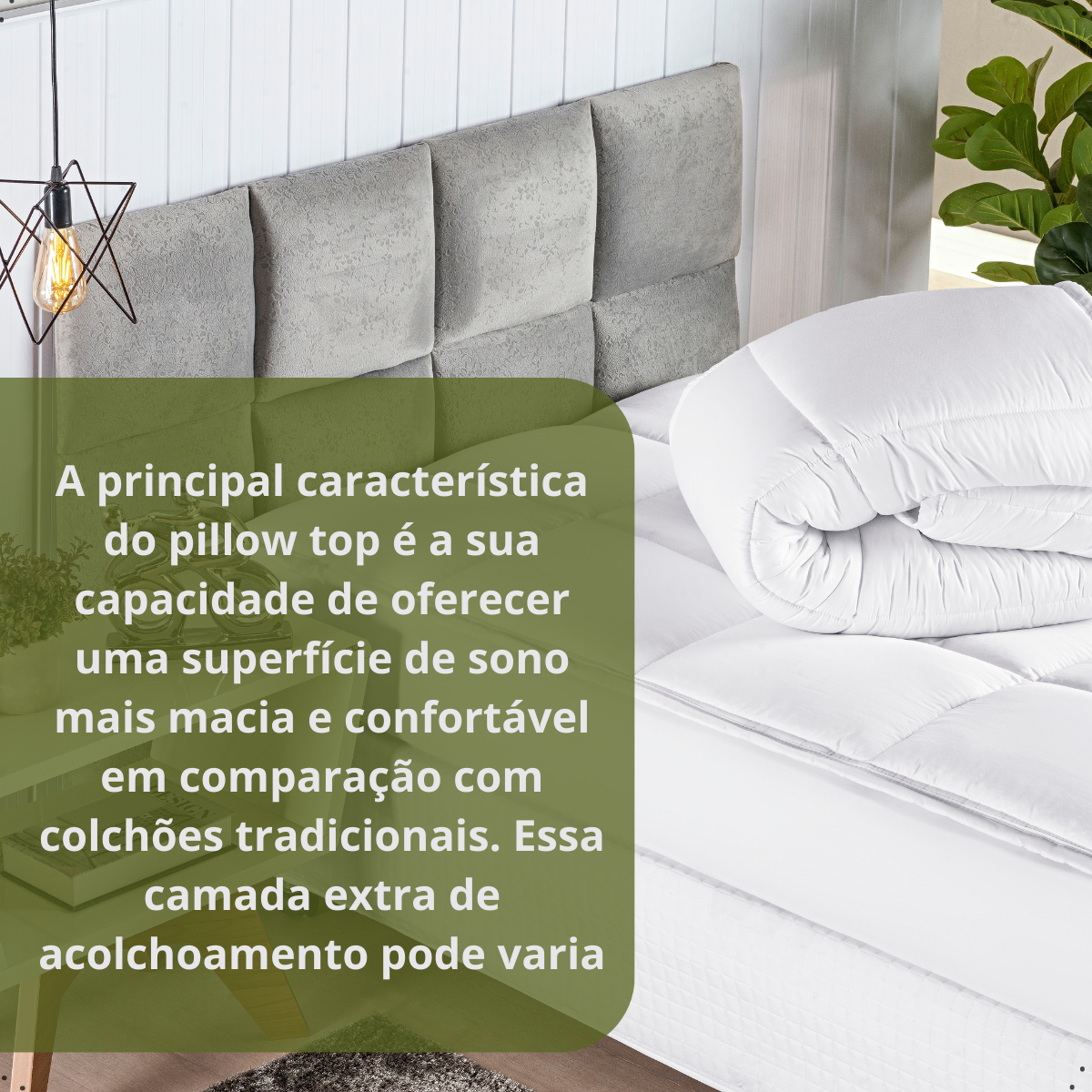 Pillow Top Protetor de Colchão Luxuosa Superficie de Sono Mais Macio Conforto - 6