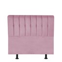 Ver imagem 1 de Cabeceira Estofada Kiara 100cm Solteiro Box Quarto Suede Rosa Bebê - Ahazzo Móveis