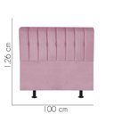 Ver imagem 2 de Cabeceira Estofada Kiara 100cm Solteiro Box Quarto Suede Rosa Bebê - Ahazzo Móveis