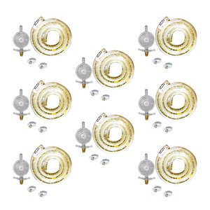 8 Kit Gás BP 1kg Completo (válvula, mangueira 1,25m e 2 abraçadeiras) - Imar