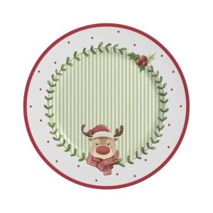 Prato Sobremesa Natal Ludic Alleanza Unitário Alleanzaa Coleção Gifts