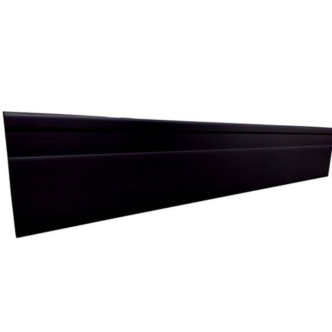 Kit com 15 Barras Rodapé PVC Liso 10CMX15MMX2,40m com 36m Linear Preto Bariri
