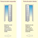Ver imagem 2 de Porta Camarão Palheta Alumínio Branco Linha Veneza:Direita/210 x 60
