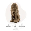 Ver imagem 4 de Escultura Estátua Decorativa Leão Sentado 108cm:arenite
