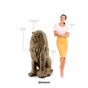 Ver imagem 3 de Escultura Estátua Decorativa Leão Sentado 108cm:arenite