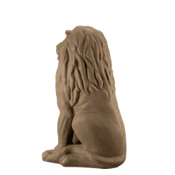 Escultura Estátua Decorativa Leão Sentado 108cm:arenite - 2