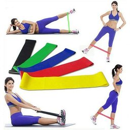 Kit 5 Faixas Elasticas Exercicios em Casa Mini Band Extensor Academia Kit 5 Faixas - 2