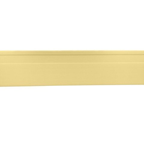 Kit com 15 Barras Rodapé PVC Liso 7CMX15MMX2,40m com 36m Linear Bege/Marfim Bariri