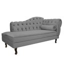 Ver imagem 3 de Kit Diva Recamier Juliana 185cm Lado Esquerdo e 01 Poltrona Classic Suede Cinza - Amarena Móveis