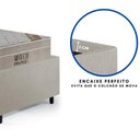 Ver imagem 2 de Base Box Cama Solteiro Sapateira Courino Linho Areia e Colchão Airtech Ortobom 88x188