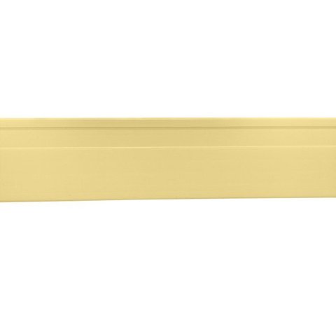 Kit com 20 Barras Rodapé PVC Liso 10CMX15MMX2,40m com 48m Linear Bege/Marfim Bariri
