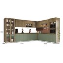 Ver imagem 2 de Armário de Cozinha Modulada Completa de Canto 18 Peças 3,79x2,88m Botanic Kappesberg