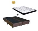 Ver imagem 1 de Cama Box Queen Colchão Mola Ensacada Belos Sonhos + Box Sintético 68x158x198:Marrom