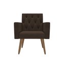 Ver imagem 3 de Kit 4 Poltronas Capitonê Confortáveis Loja Recepção Sala Marrom
