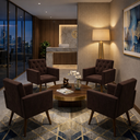 Ver imagem 2 de Kit 4 Poltronas Capitonê Confortáveis Loja Recepção Sala Marrom