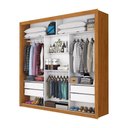 Ver imagem 5 de Guarda-Roupa Casal com Espelhos 3 Portas e 4 Gavetas 186cm Multimóveis CR35572 Madeirado/Preto
