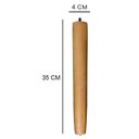 Ver imagem 4 de Kit 4 Pés Palito Castanho 35 Cm com Sapatas Plásticas - Pallazio