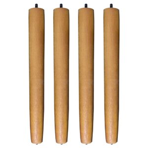Kit 4 Pés Palito Castanho 35 Cm com Sapatas Plásticas - Pallazio