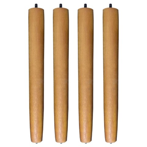 Kit 4 Pés Palito Castanho 35 Cm com Sapatas Plásticas - Pallazio