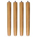 Ver imagem 1 de Kit 4 Pés Palito Castanho 35 Cm com Sapatas Plásticas - Pallazio