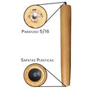 Ver imagem 3 de Kit 4 Pés Palito Castanho 35 Cm com Sapatas Plásticas - Pallazio