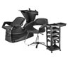 Kit Lavatório Cabelo Cadeira Carrinho Auxiliar Dompel Salão - 1