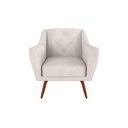 Ver imagem 2 de Poltrona Cadeira Decorativa Escritório Veneza Matrix Bege