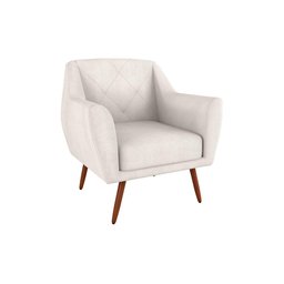 Poltrona Cadeira Decorativa Escritório Veneza Matrix Bege - 1
